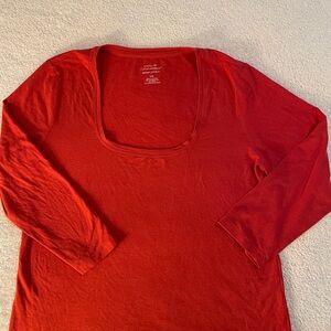 Banana Republic 3/4 Sleeve Tee Rusty Red- large
